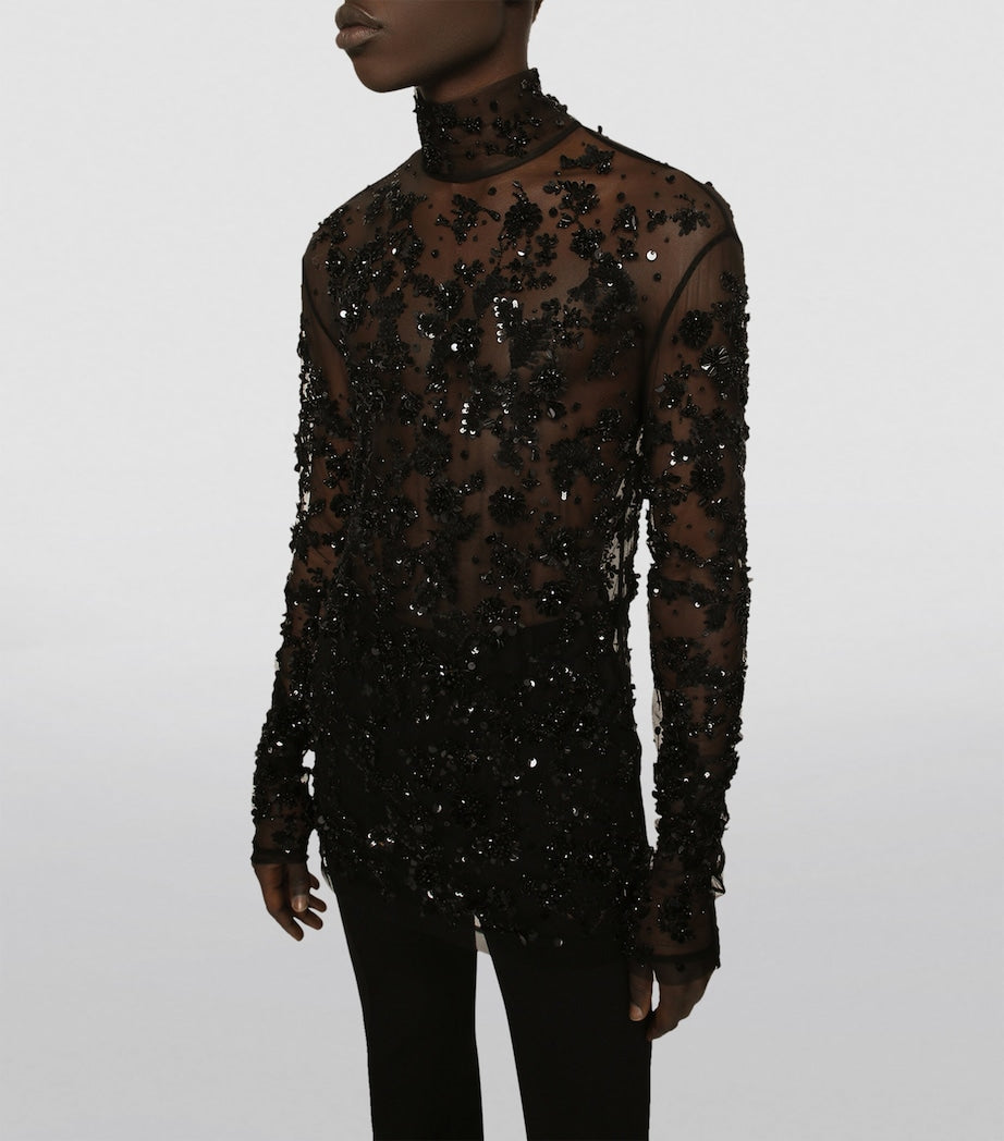 Dolce & Gabbana Embellished Long-Sleeve T-Shirt