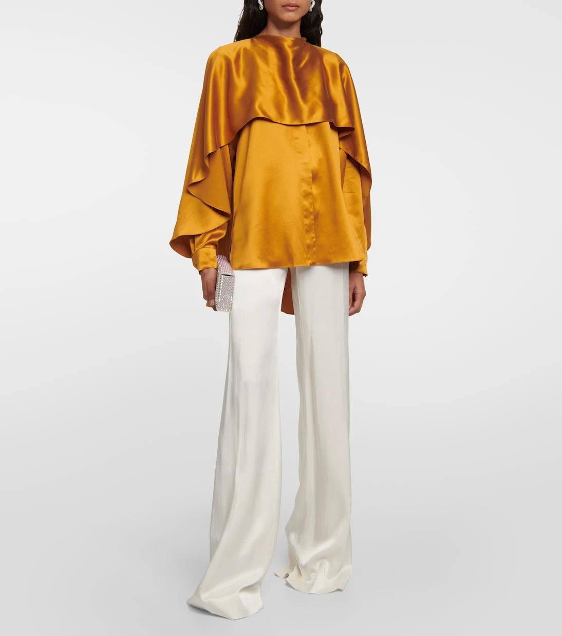 Roksanda - Kata draped silk satin top