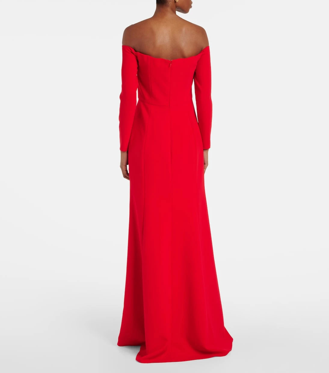 Carolina Herrera - Draped off-shoulder crêpe gown