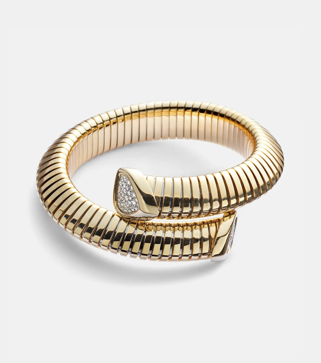Marina B - Trisola 18kt gold cuff bracelet with diamonds
