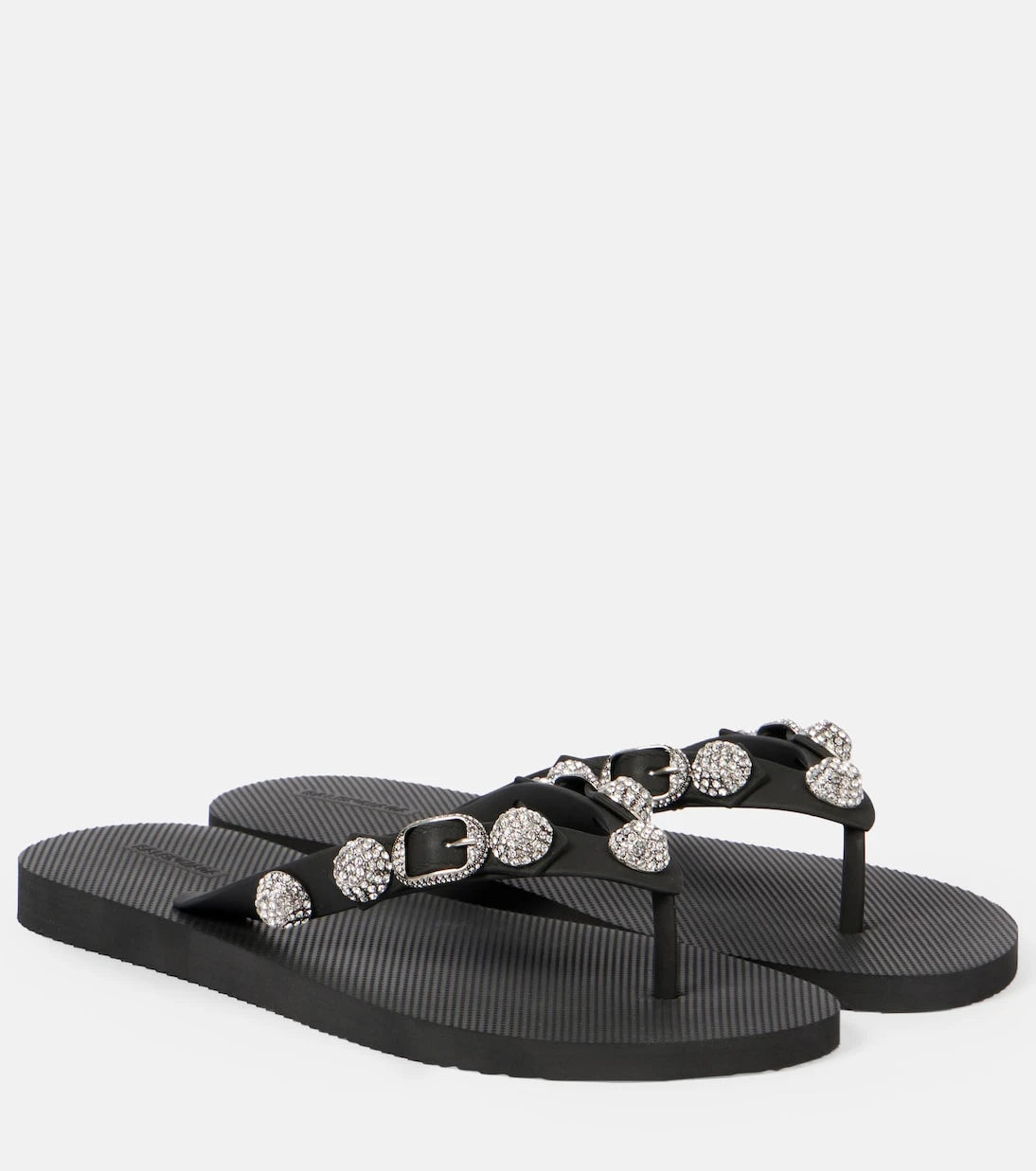 Balenciaga - صندل كاغول ثونغ مزين بالكريستال