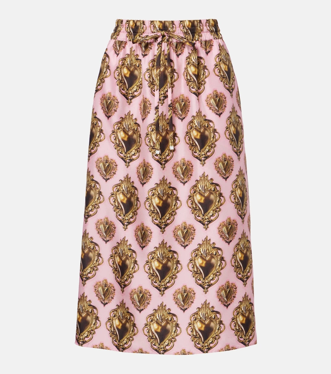 Dolce&Gabbana - Printed silk midi skirt