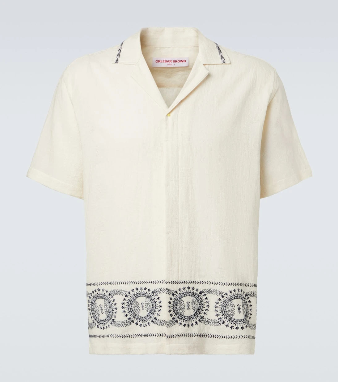 Orlebar Brown - Maitan printed cotton bowling shirt