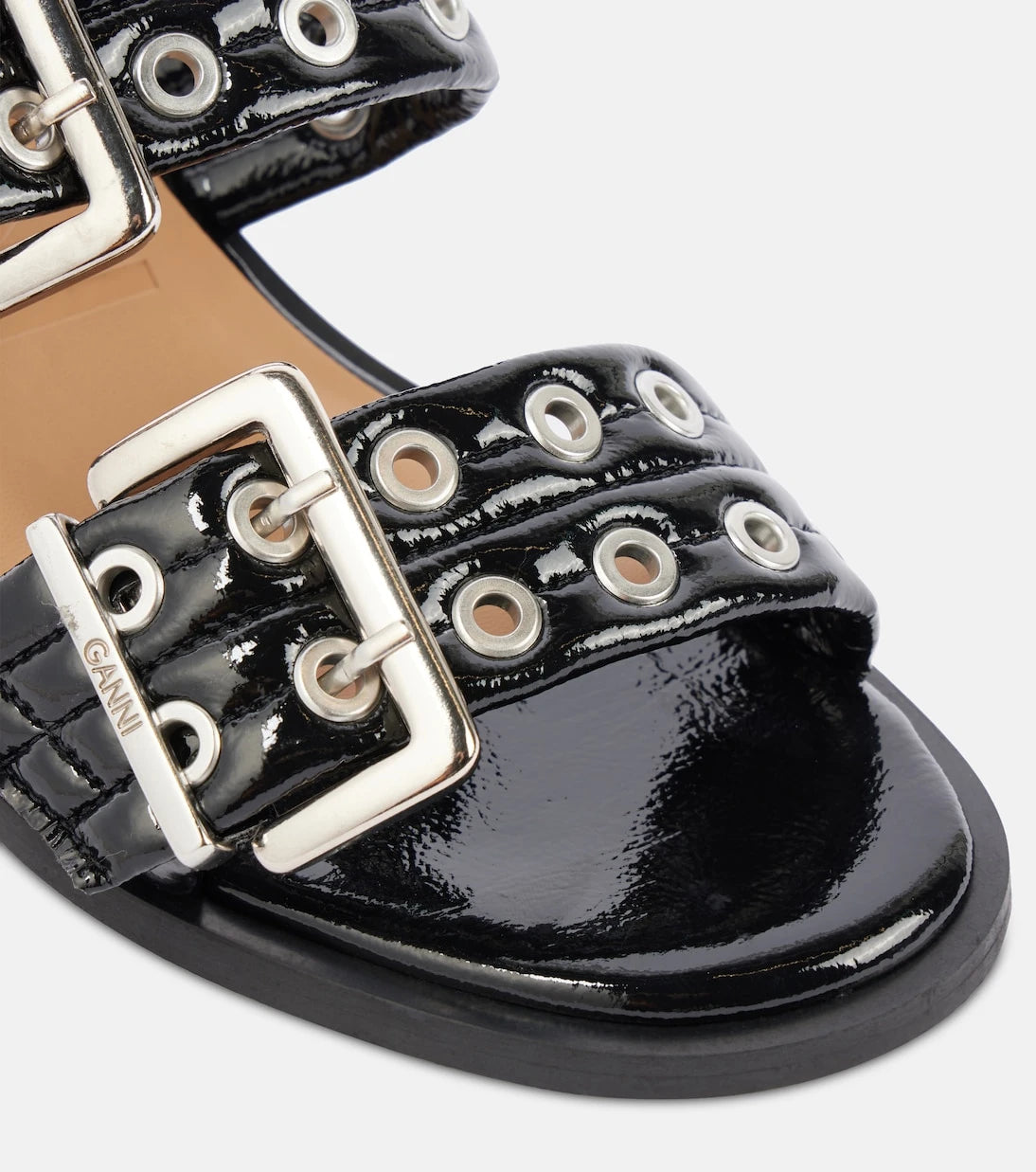 Ganni - Quilted mules