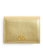 Valentino Garavani Gold Leather VLogo Signature Bifold Wallet