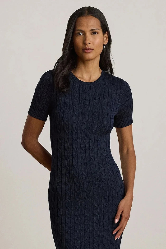 Lauren Ralph Lauren pamuklu kazak elbise