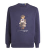 Blue Cotton-Blend Heritage Polo Bear Sweatshirt