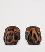 Tod's Brown Ponyhair Leopard Baretta Moccasins