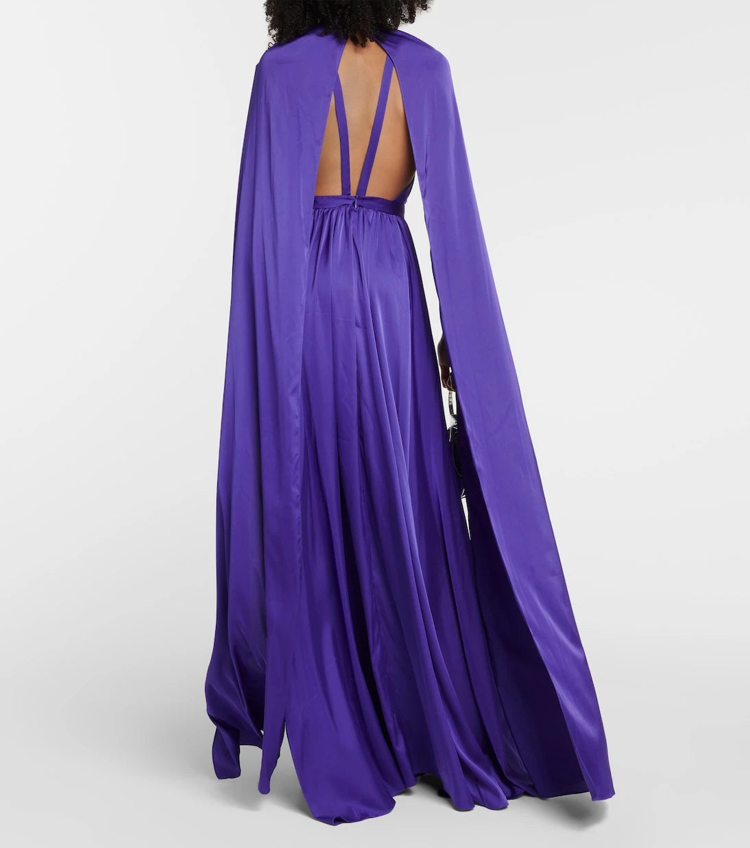 Safiyaa - Bridal chiffon cape gown