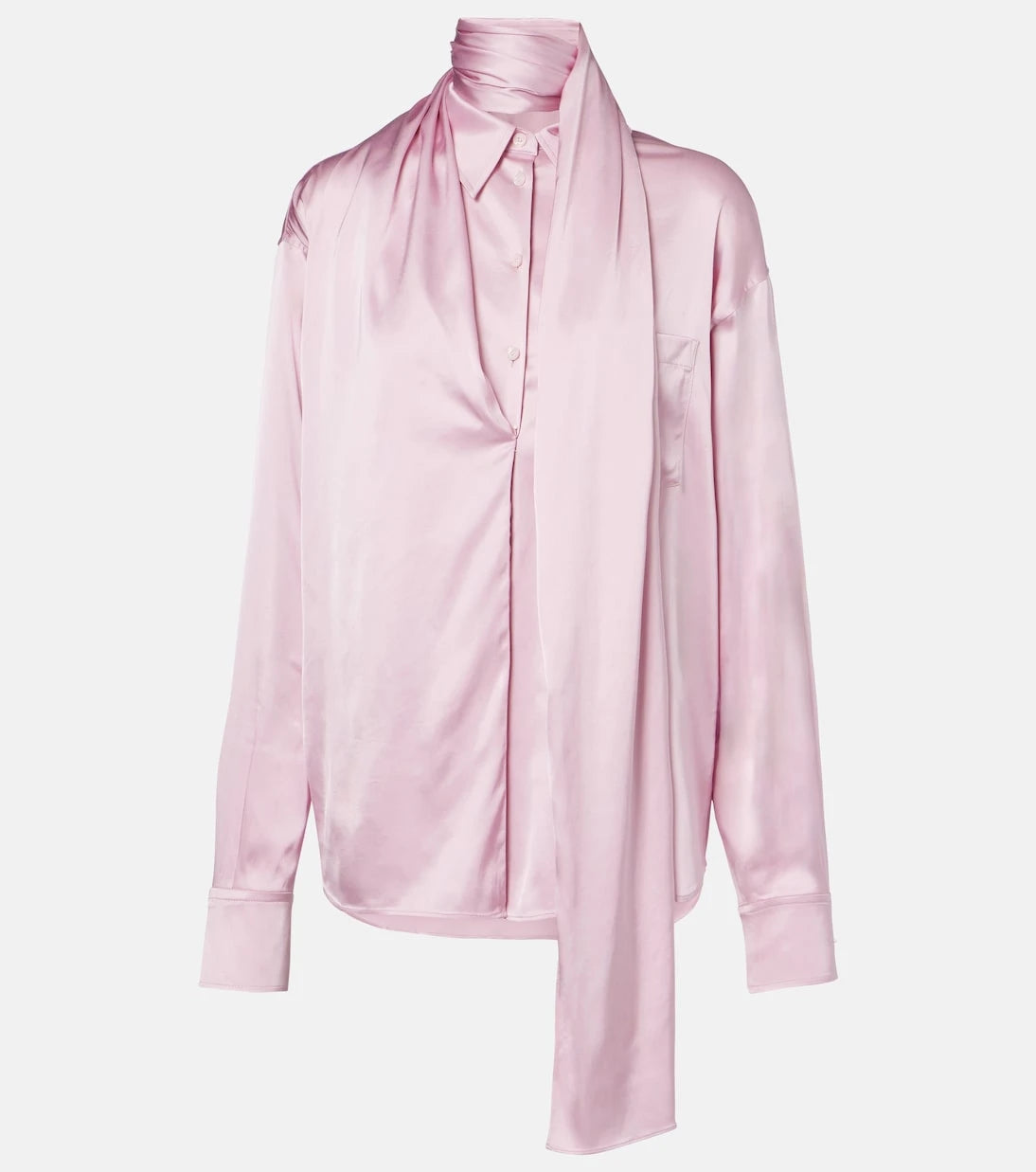 Acne Studios - Scarf-detail satin blouse