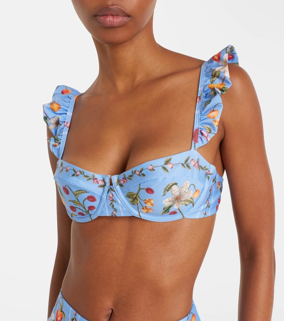 Agua by Agua Bendita - Kiwi printed ruffled bikini top