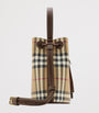 Beige Mini Check Bucket Bag