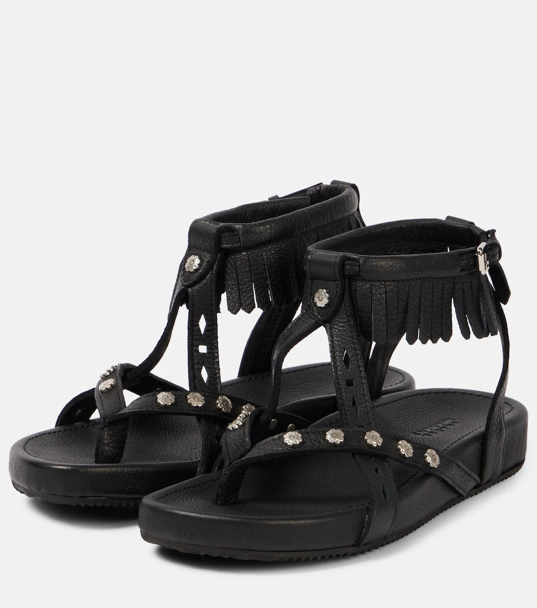 Isabel Marant - Silya zımbalı deri sandalet