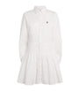 Polo Pony Shirt Mini Dress WHITE