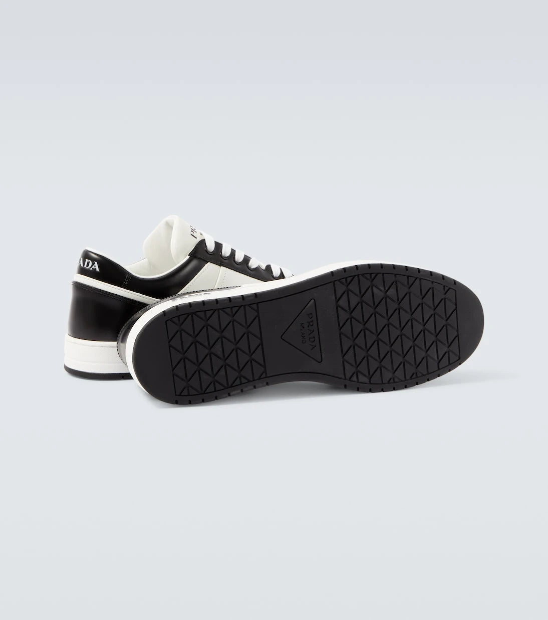 Prada - Downtown leather sneakers