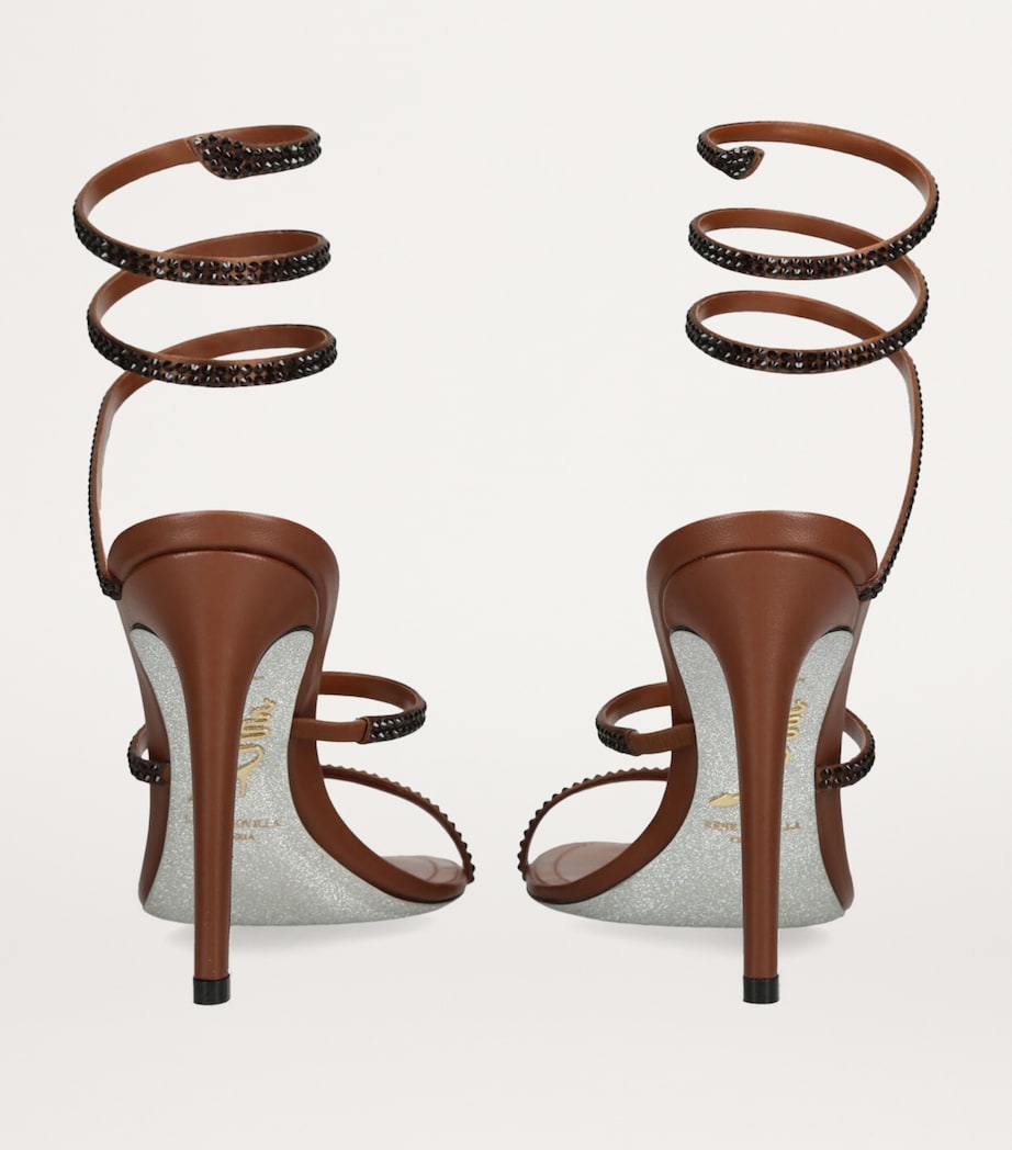 Brown Embellished Cleo II Heeled Sandals 105