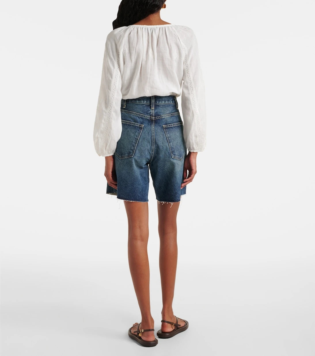 Nili Lotan - Russel mid-rise denim shorts