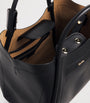 Black Small Leather Marine Top-Handle Bag