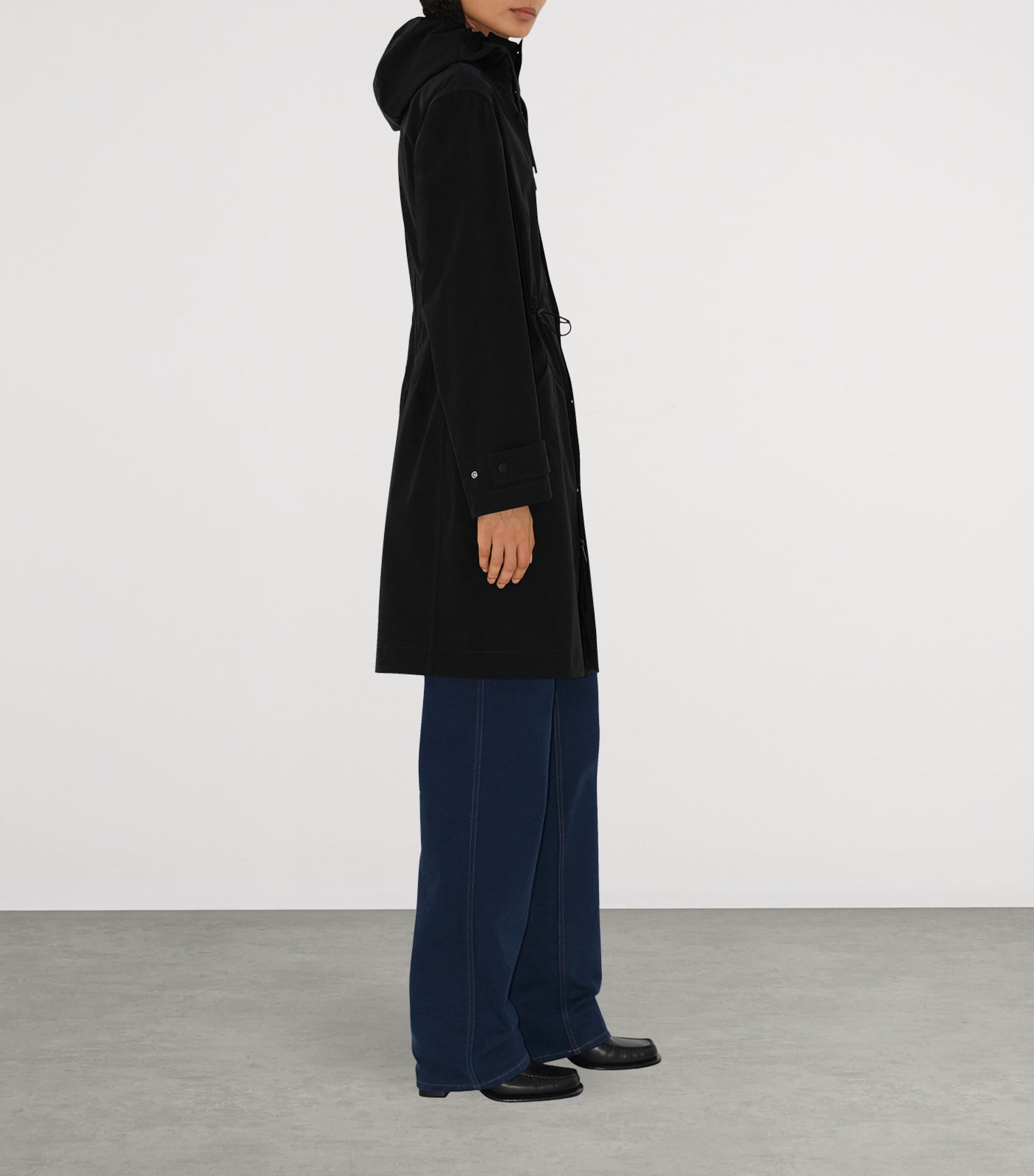 Black Nylon-Cotton Parka Jacket