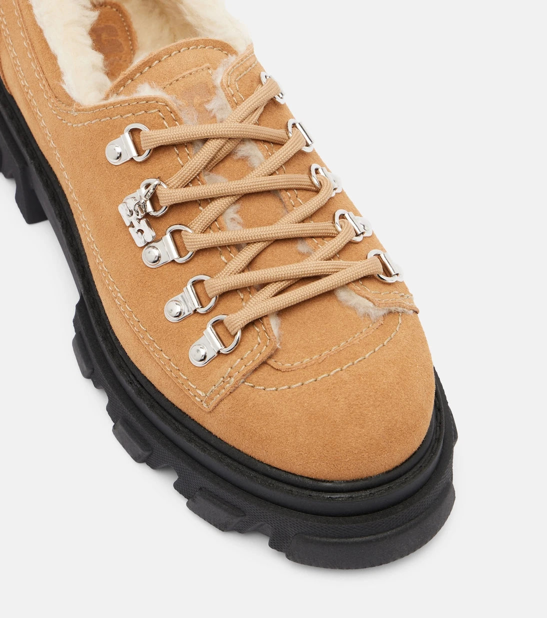 Ganni - Lace-up platform loafers