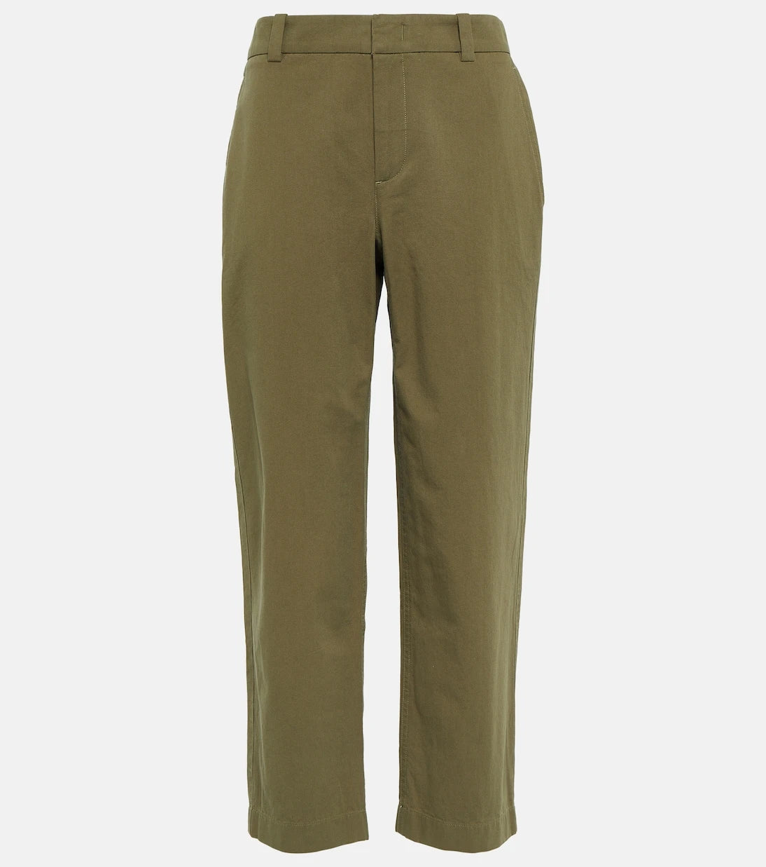 Vince - Mid-rise cropped cotton pants