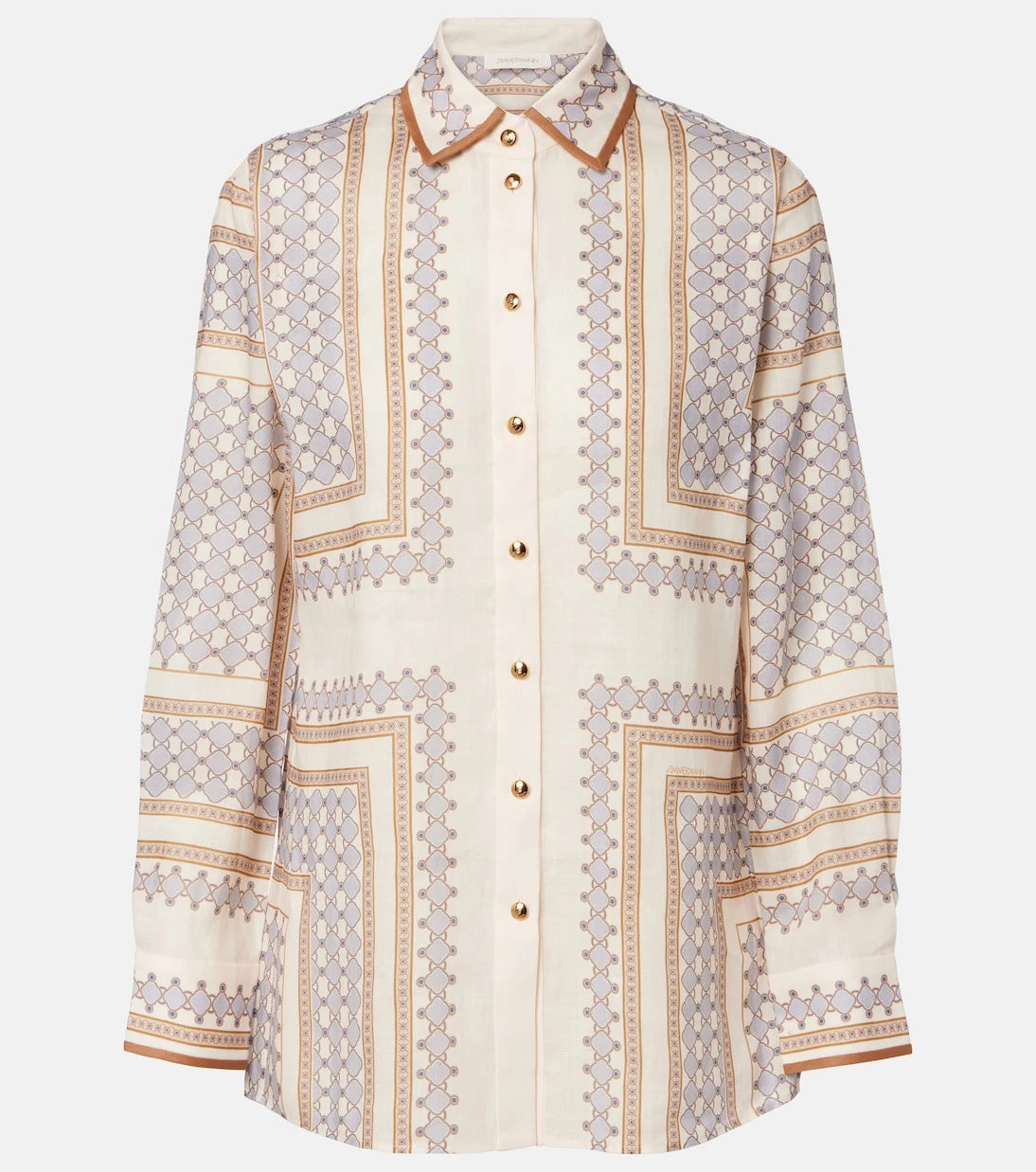 Zimmermann - Printed ramie shirt