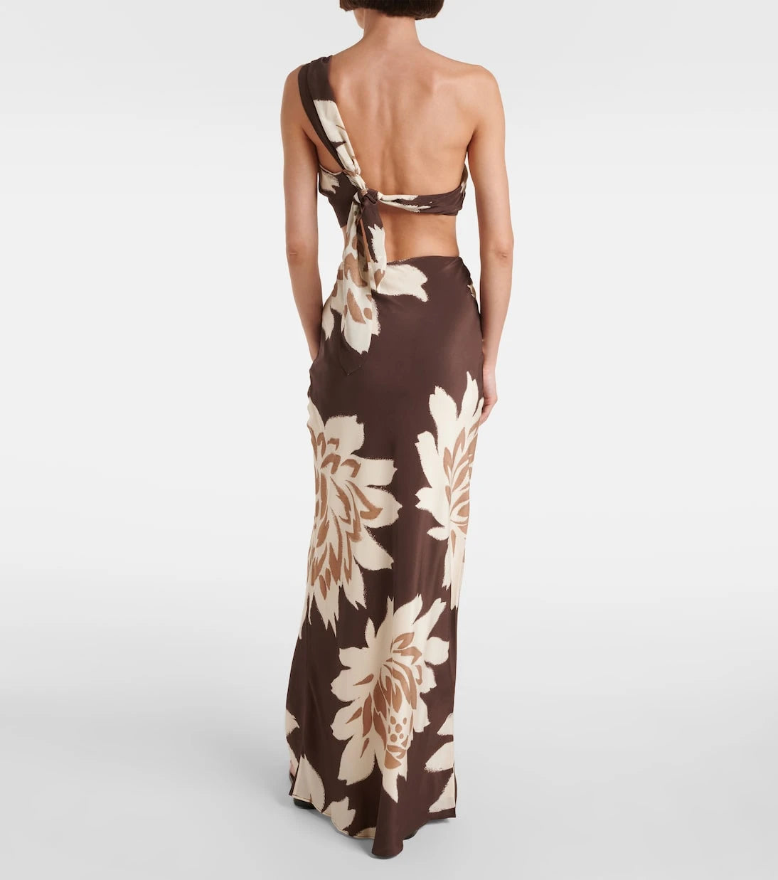 SIR - Floral silk satin maxi skirt