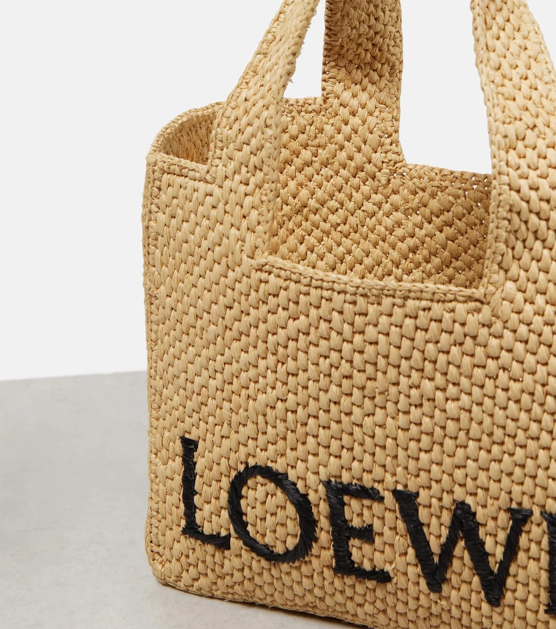 Loewe - Paula's Ibiza Small logo raffia tote bag