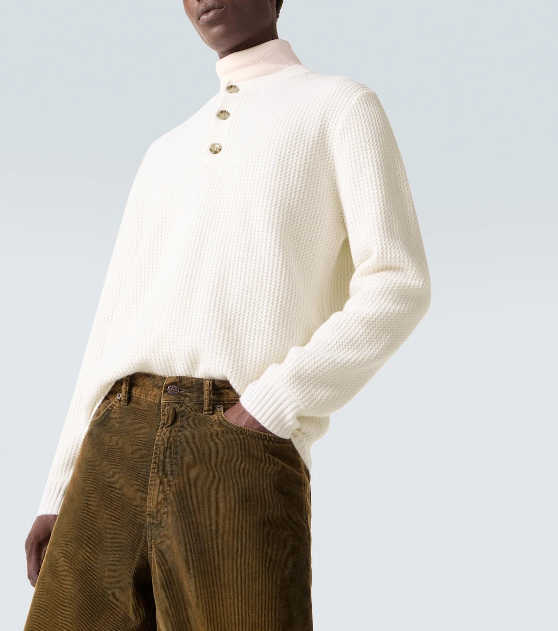 Allude - Waffle-knit wool and cashmere sweater