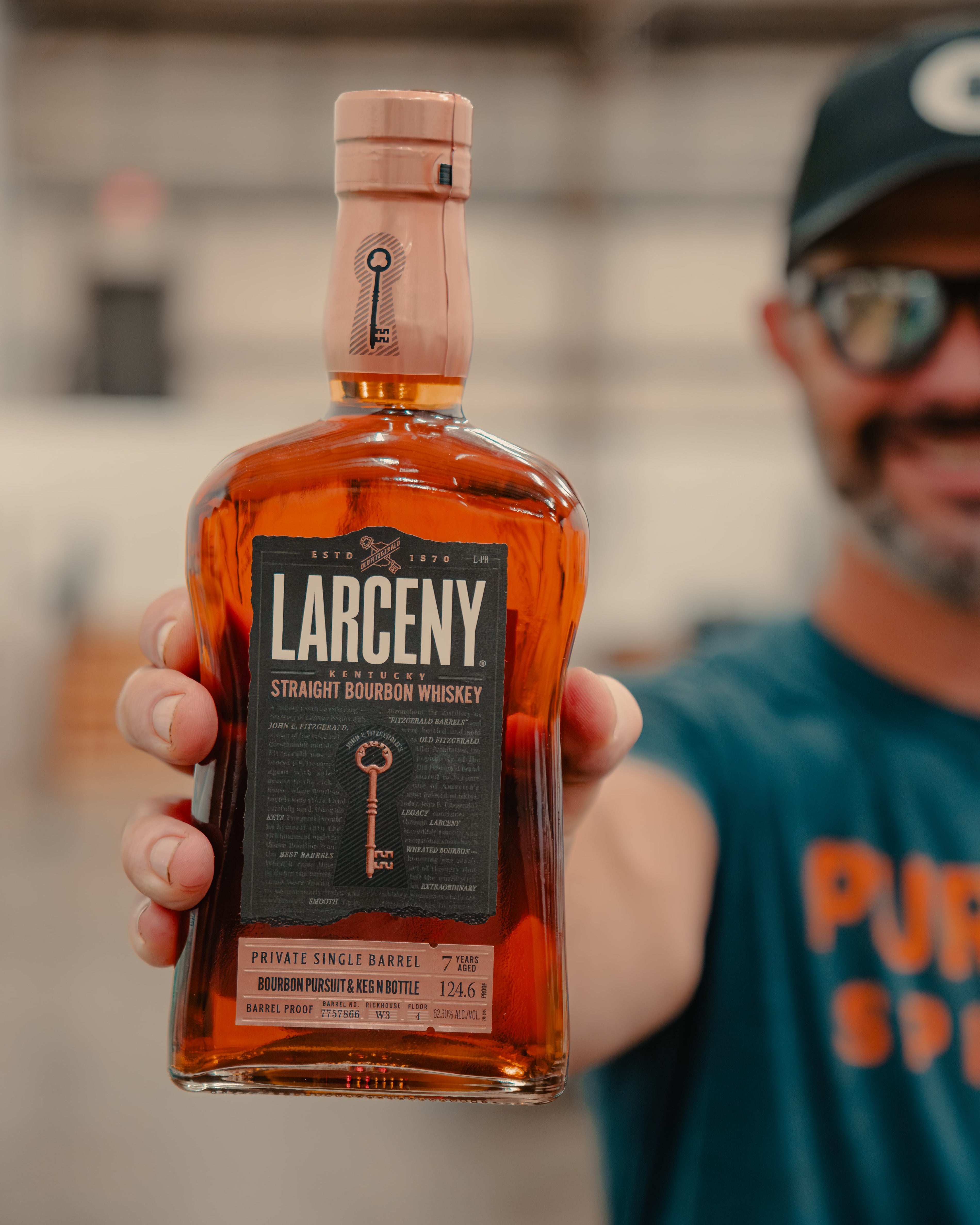 Larceny Private Barrel Proof Bourbon (Barrel #7757866 - The Big Buy) - Bourbon Pursuit & Keg N Bottle Private Barrel Pick 750 ml