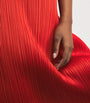 Pleats Please Issey Miyake Red Monthly Colors July Midi Dress