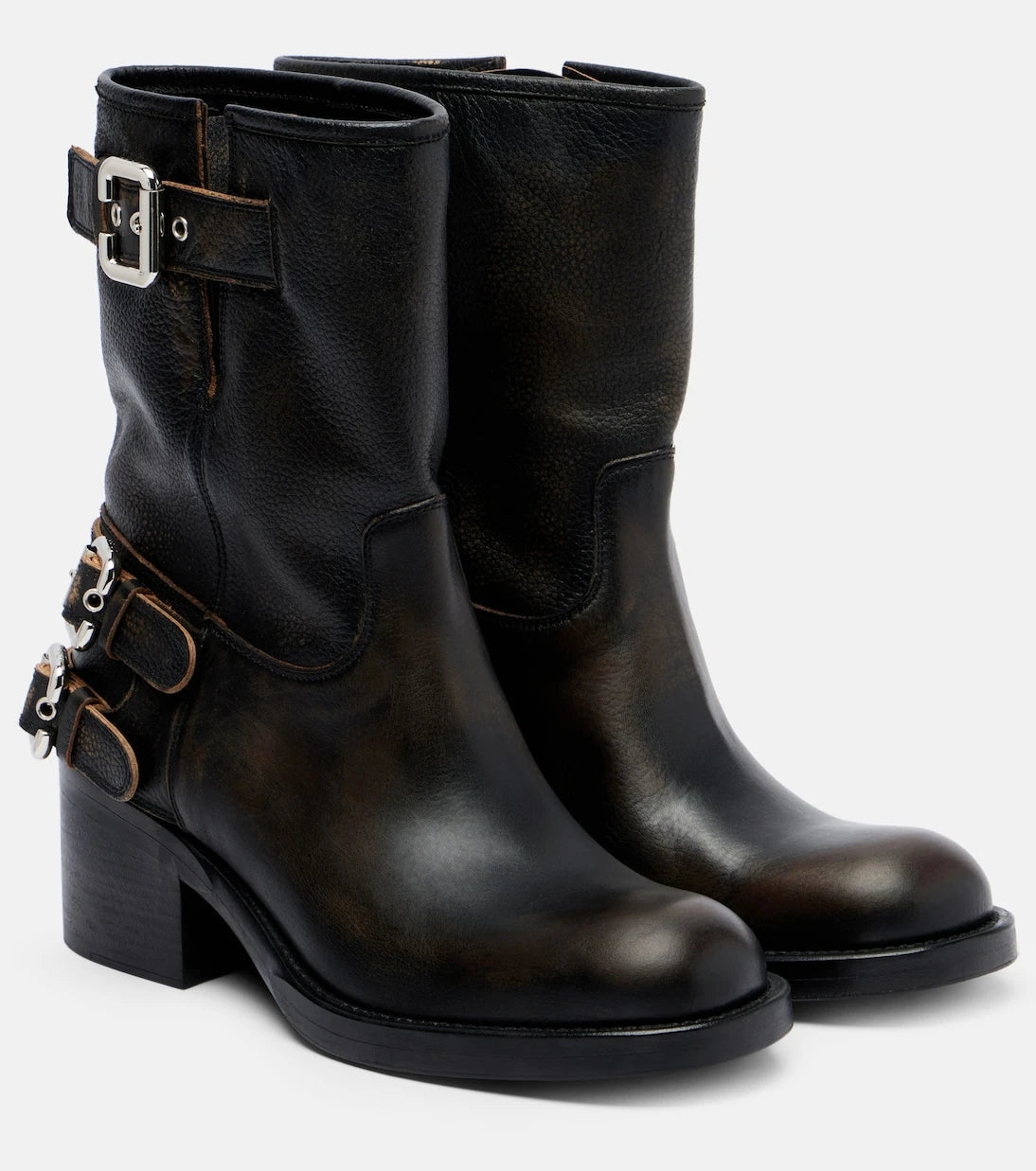 Chloé - Dakota 60 leather biker boots
