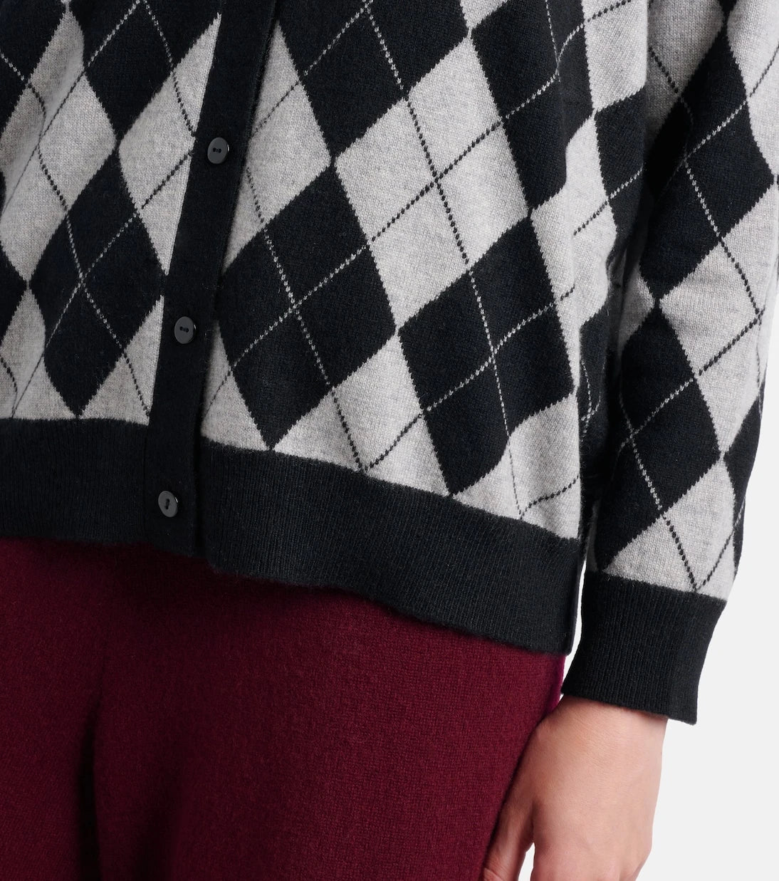 Lisa Yang - Raelyn argyle cashmere cardigan