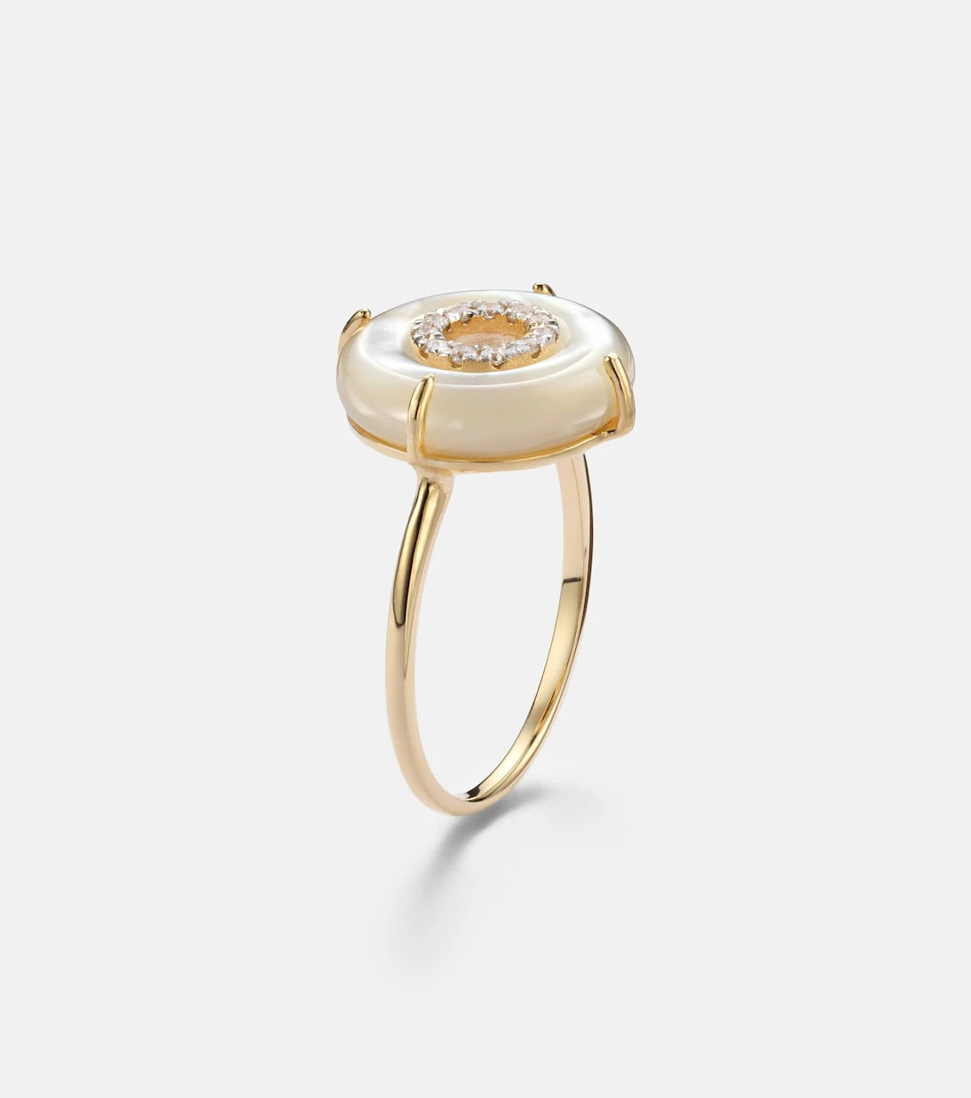Mateo - 14kt gold ring with diamonds and pearls