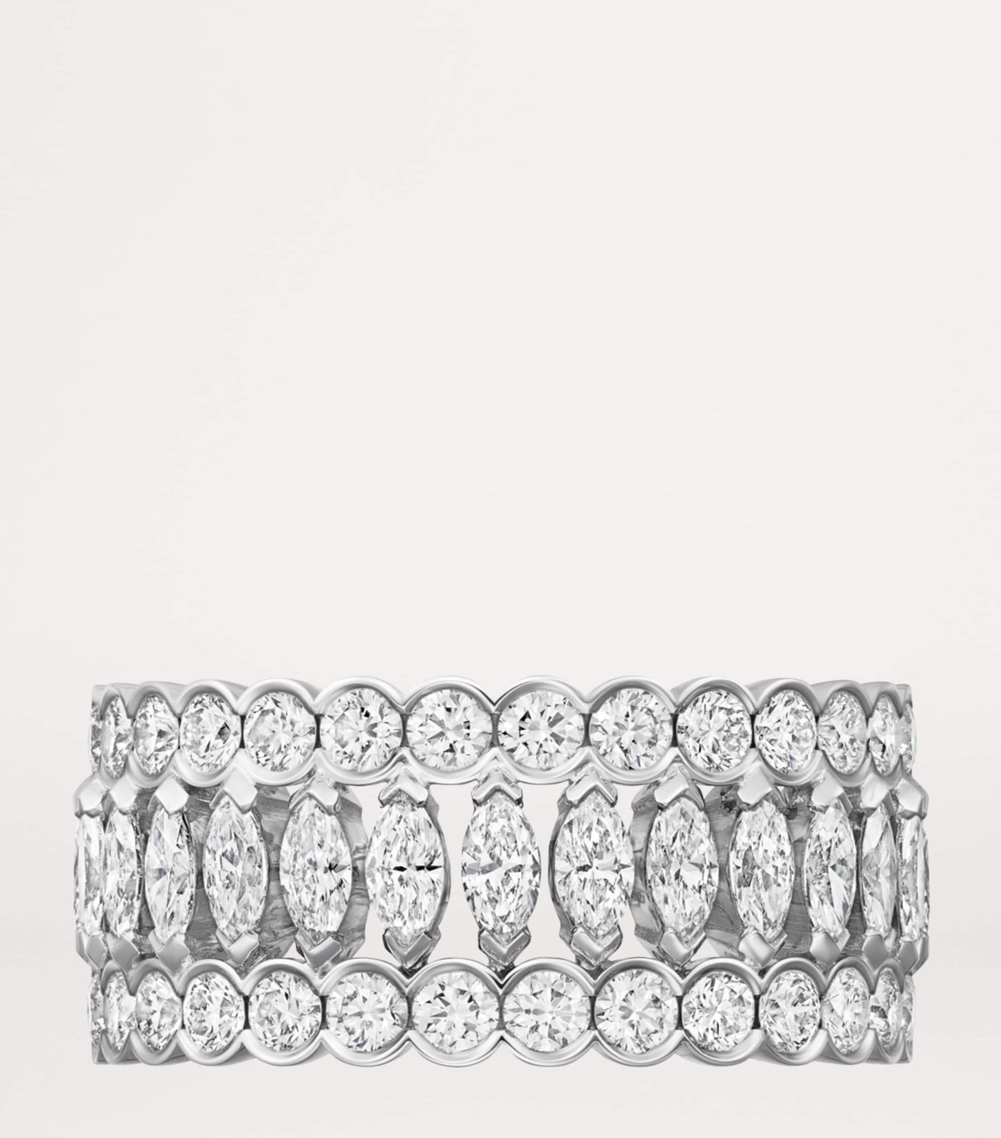 Cartier White Gold and Diamond Broderie de Cartier Ring