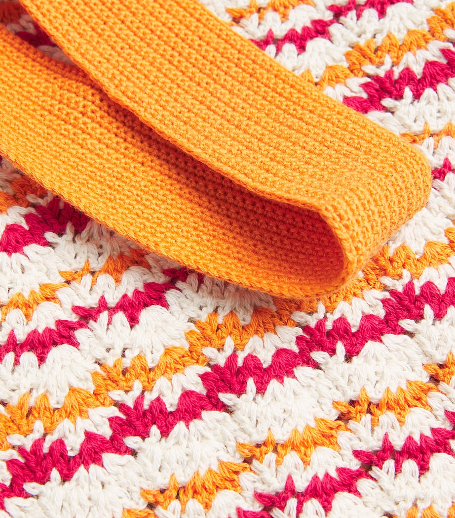 ESCVDO Orange Crochet Wayra Crop Top