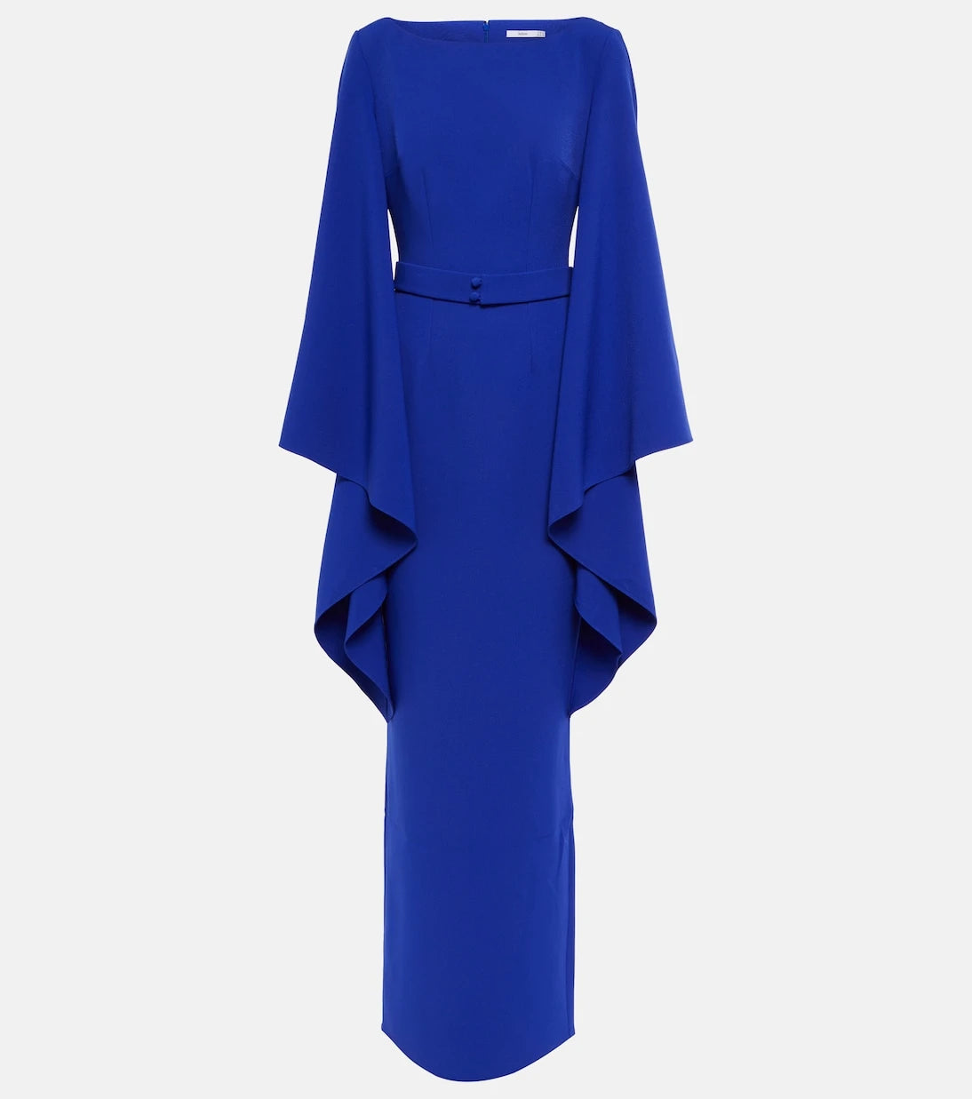 Safiyaa - Boat N Flared belted maxi dress