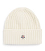 White Tricot Cotton Beanie
