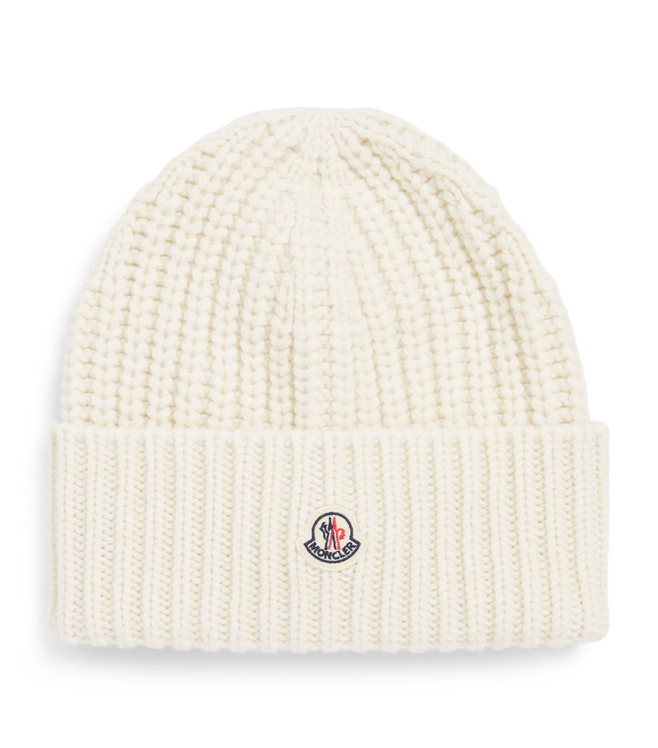 White Tricot Cotton Beanie