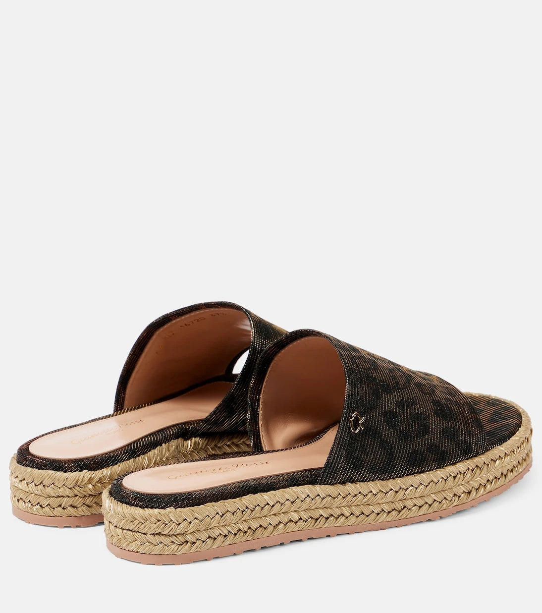 Gianvito Rossi - Leopard-print platform espadrille slides
