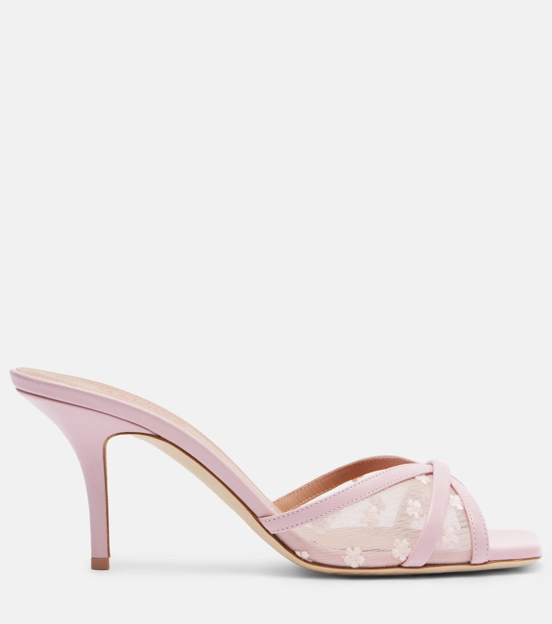 Malone Souliers - Perla 70 leather and mesh mules