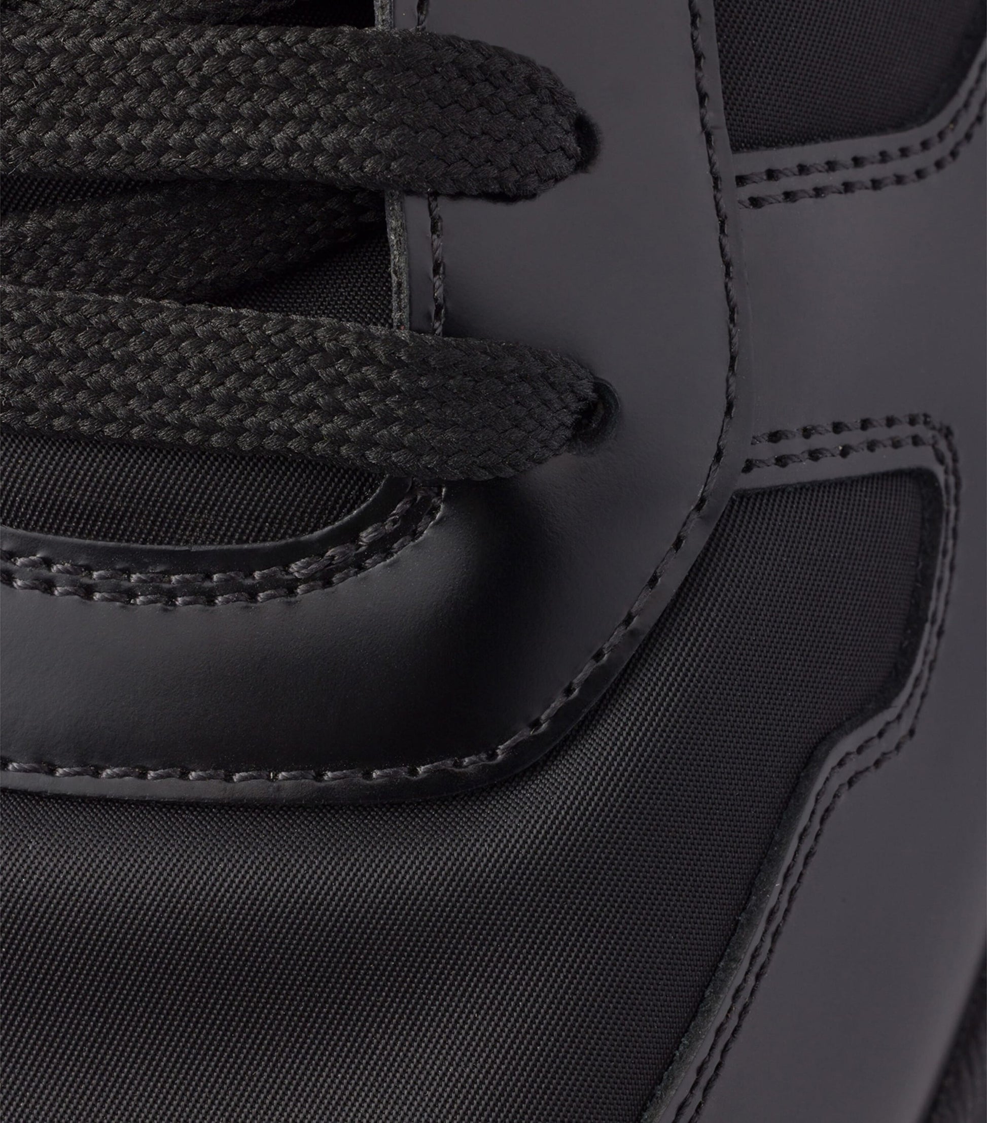 Re-Nylon and Leather Prax 01 Sneakers