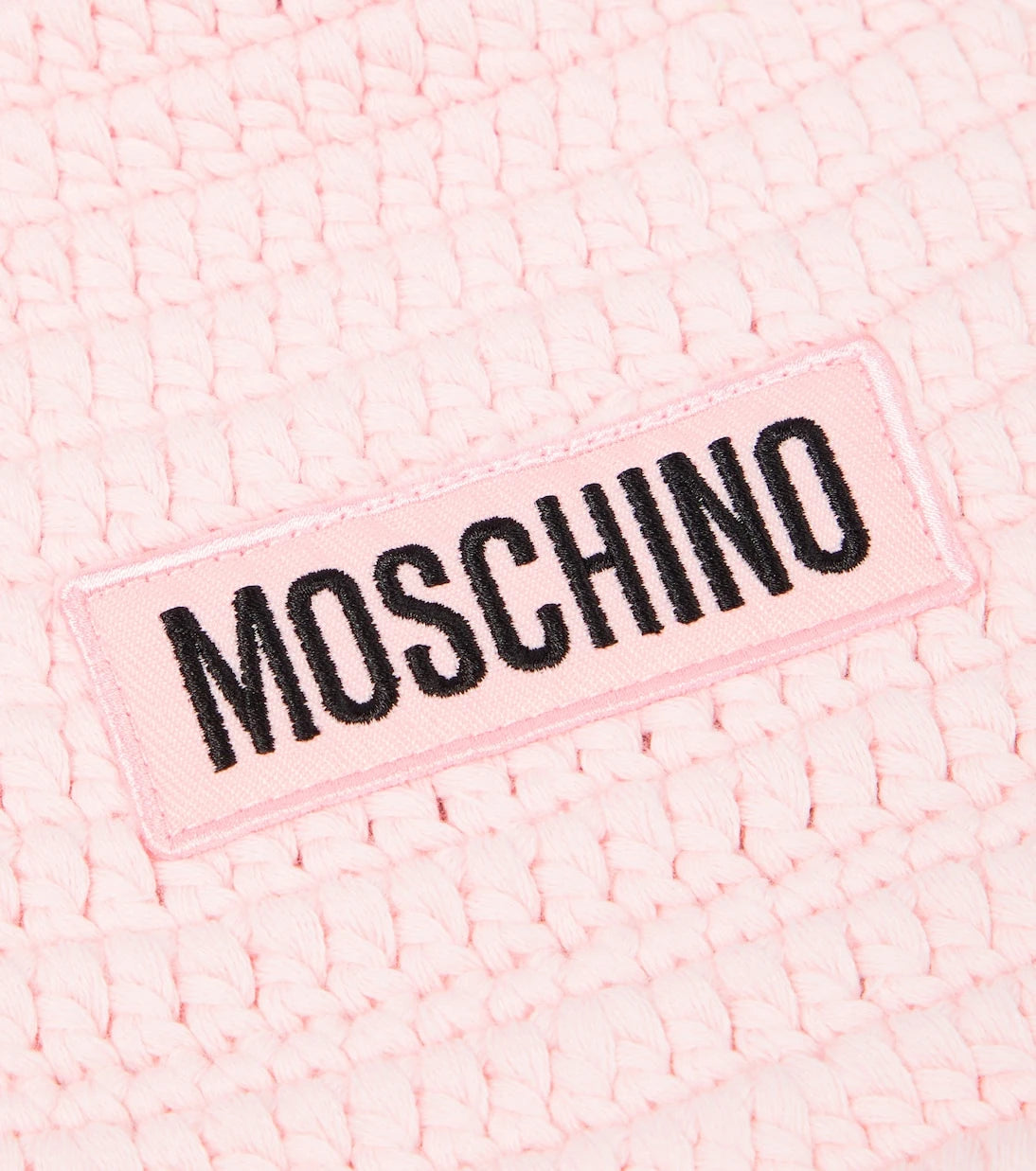 Moschino Kids - Logo crochet cotton beanie