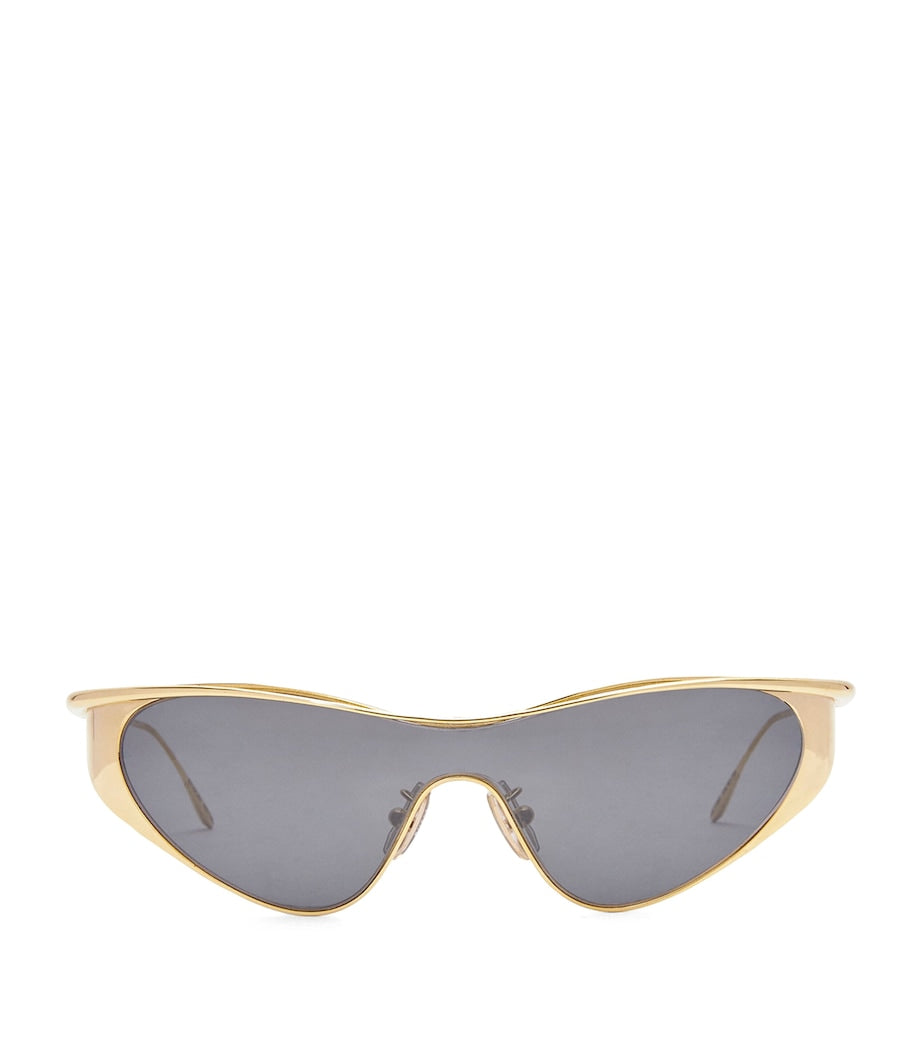 Silver Flash Cat Eye Sunglasses