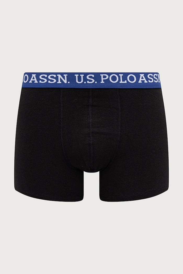 U.S. Polo Assn. erkek pamuklu dar boxer CONTRAST BRAND WAISTBAND 3'lü paket