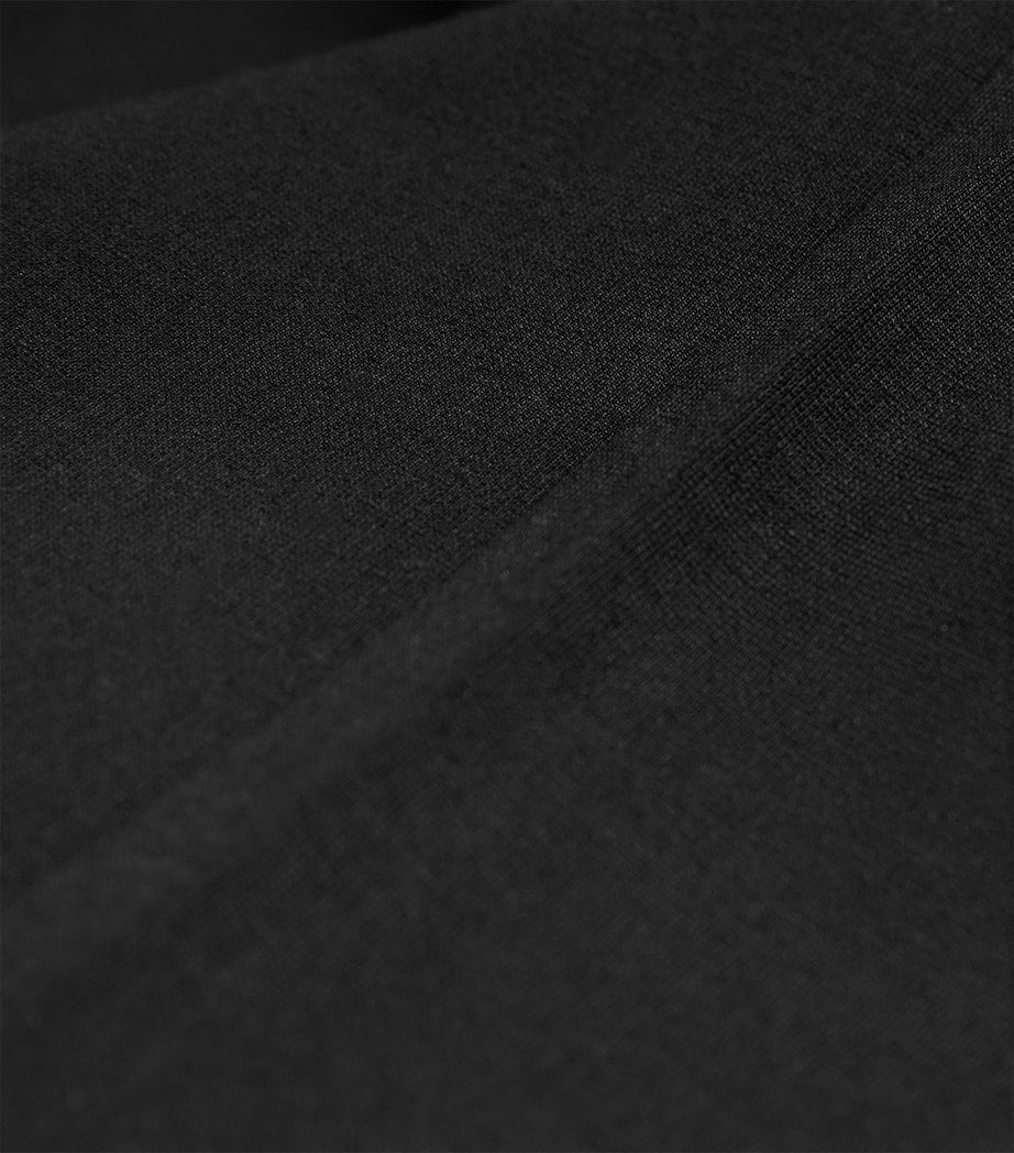 Skims Black High-Waist Pintuck Straight Leg Trousers