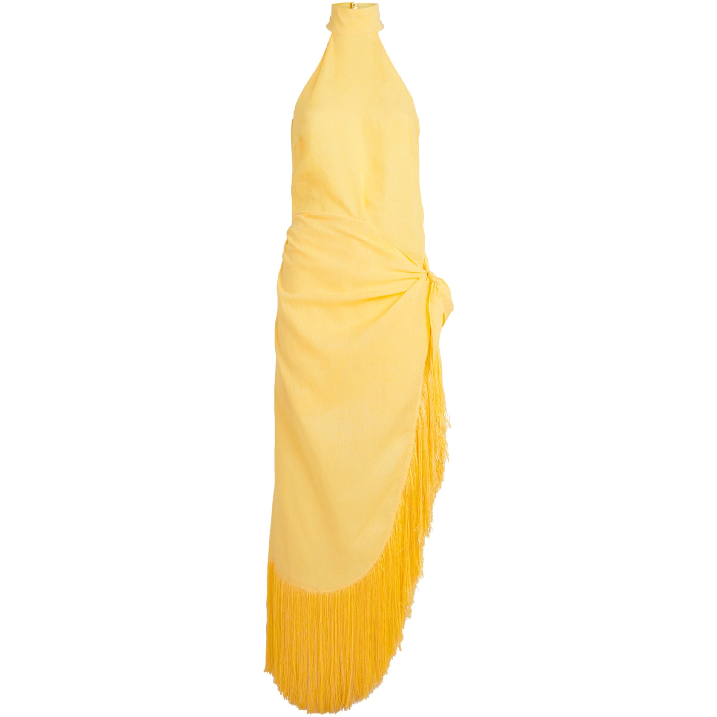 Linen Fringed Athena Mini Dress