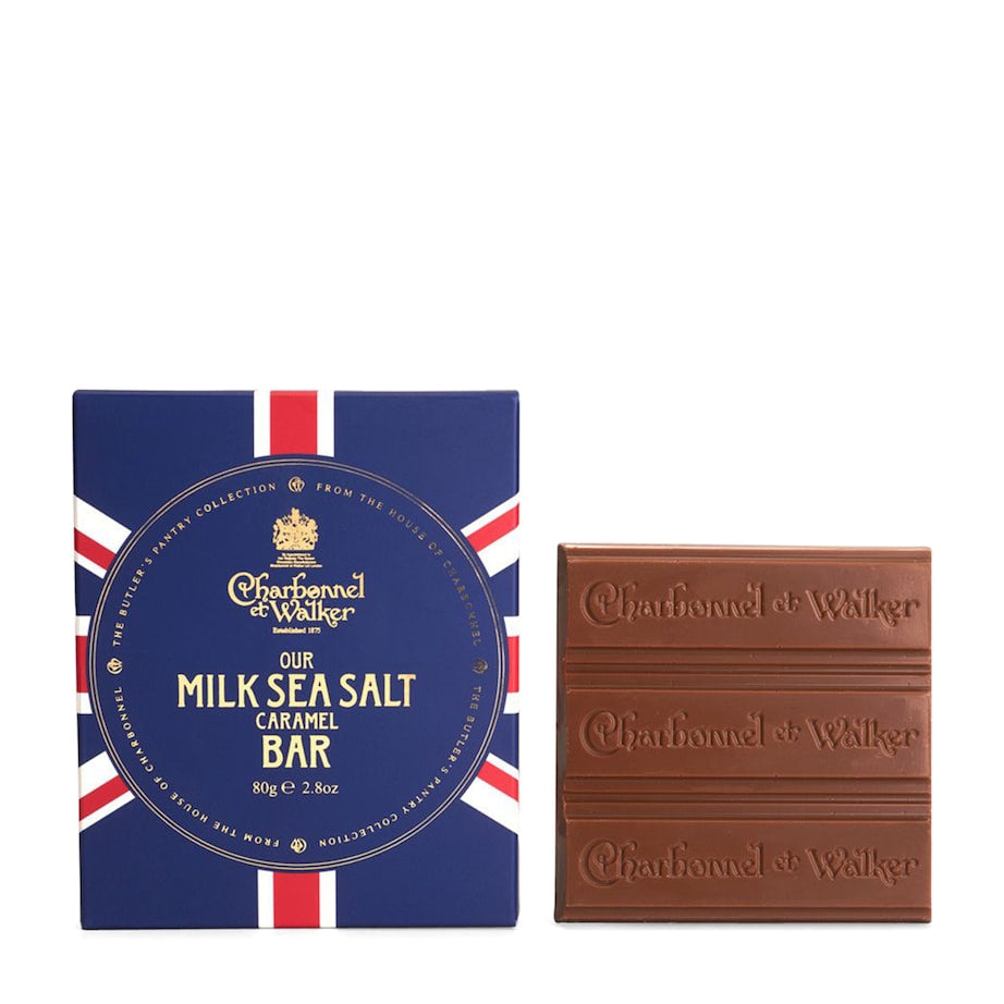 Charbonnel et Walker Union Jack Sea Salt Milk Chocolate Butler Bar (80g)