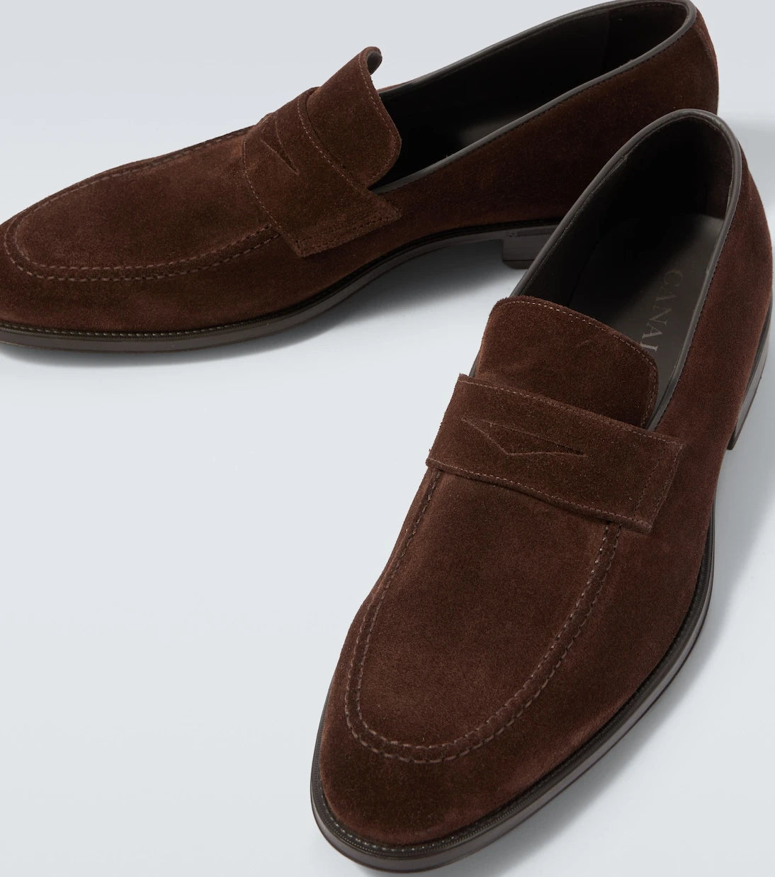 Canali - Suede penny loafers