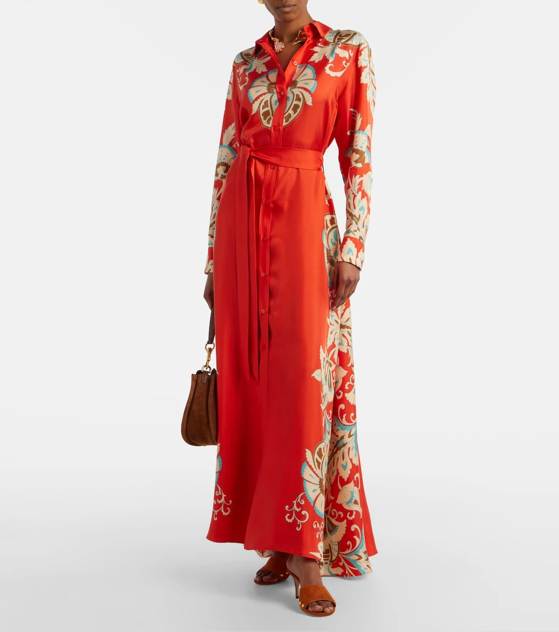 Etro - Printed silk shirt dress